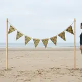 Bloom Bunting, 3 m next to an adult for size