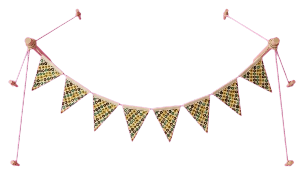 Bloom Bunting, 3 m, seen from above