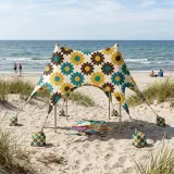 Bloom Family Shade set up on the beach