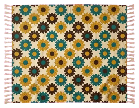 Bloom Fringe Blanket, seen from above