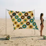 Bloom Shade Sail next to an adult for size