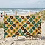 Bloom Windbreak, 4 Poles set up on the beach