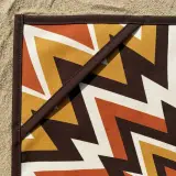 Helios Beach Blanket, close-up of the print and stitching