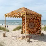 Helios Cabana Shade set up on the beach