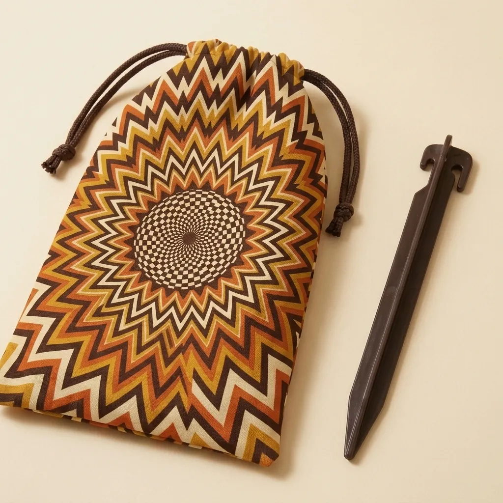 Helios Sand Peg Kit, close-up of the print and stitching
