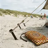 Helios Sand Peg Kit set up on the beach
