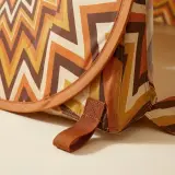 Helios Pop-Up Beach Tent, close-up of the print and stitching