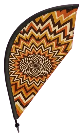 Helios Teardrop Flag, seen from above