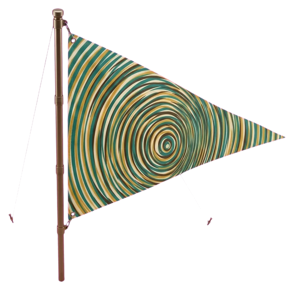Ripple Pennant Flag, seen from above