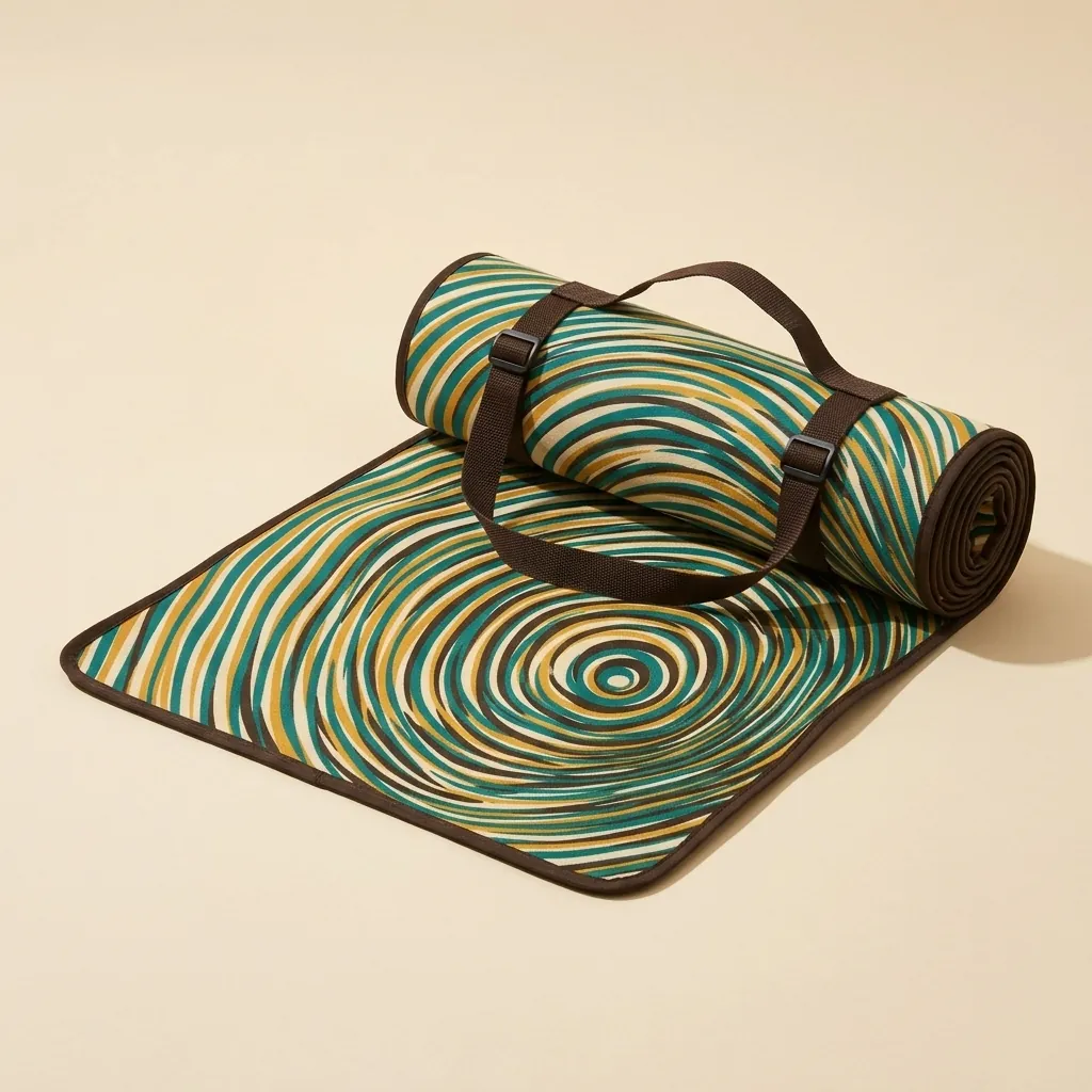 Ripple Roll-Up Mat, studio photo