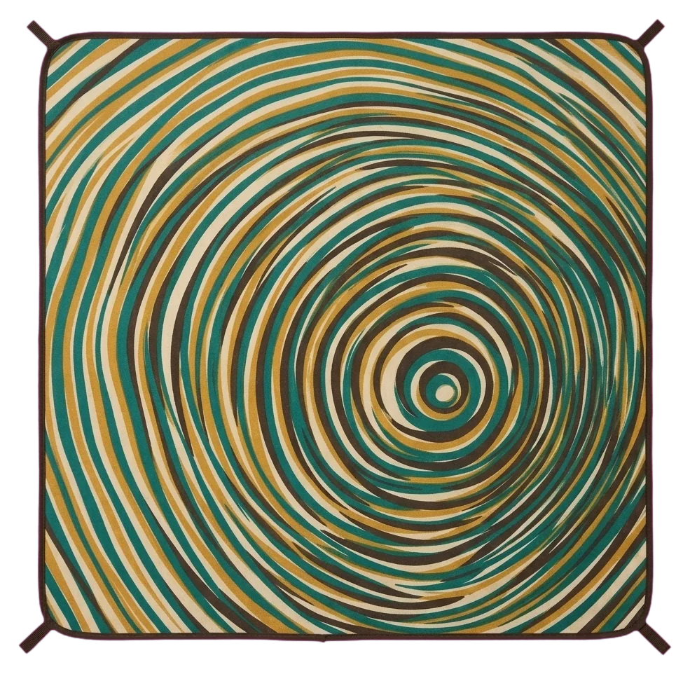 Ripple Roll-Up Mat, seen from above