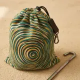 Ripple Sandbag Set of 4, close-up of the print and stitching