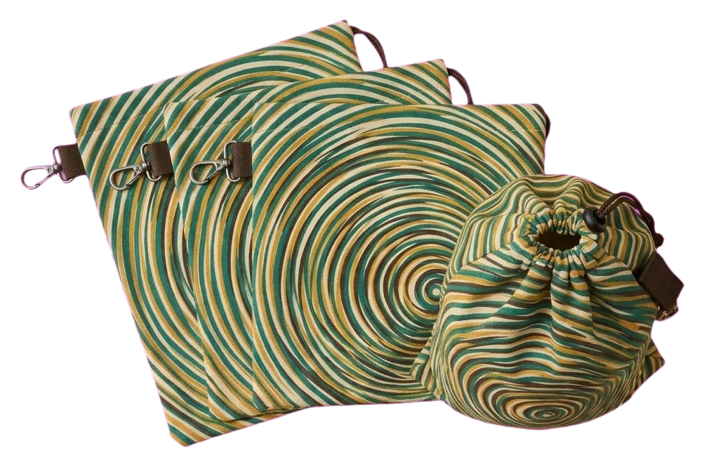 Ripple Sandbag Set of 4, seen from above
