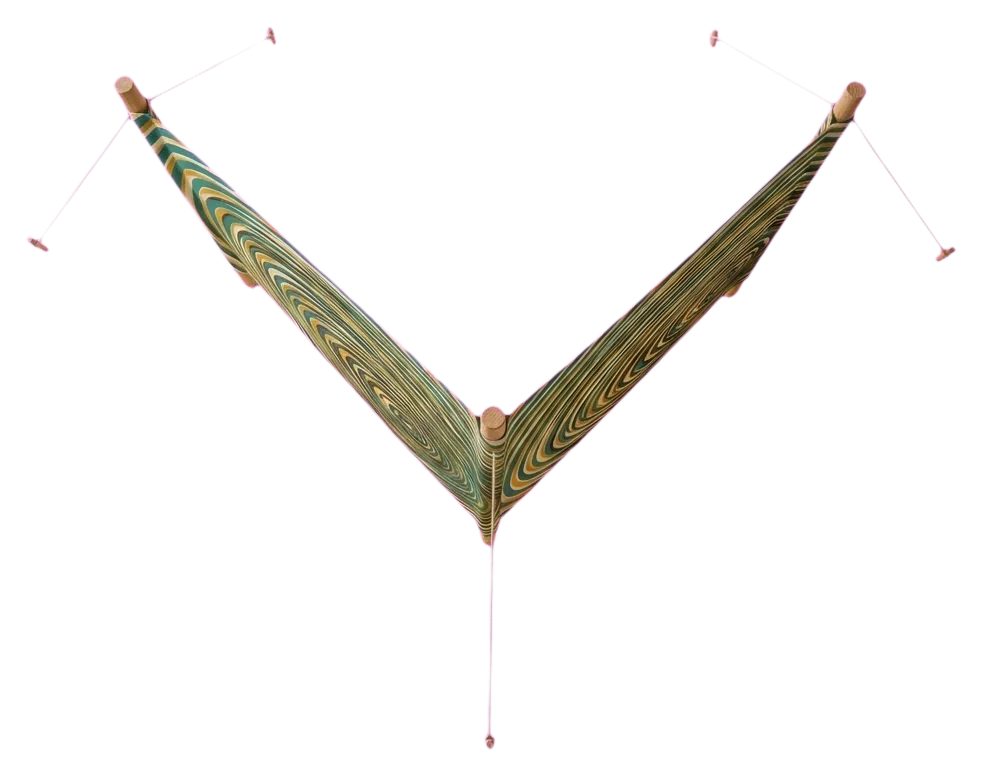 Ripple Windbreak, 3 Poles, seen from above
