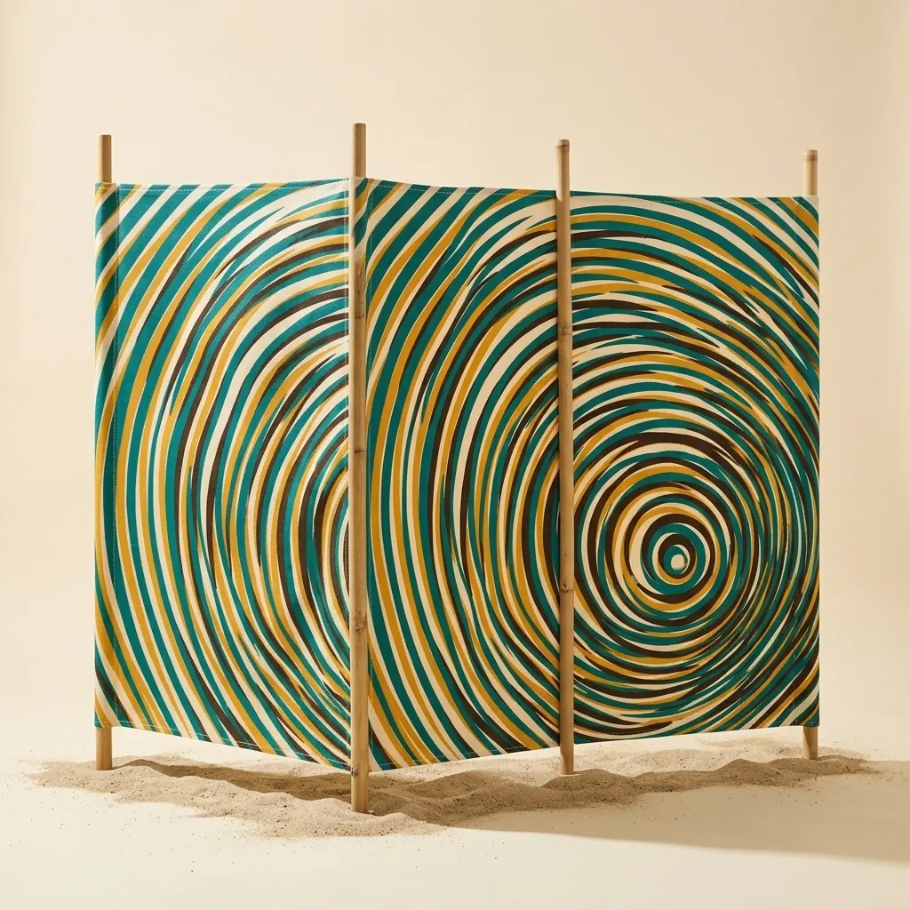 Ripple Windbreak, 4 Poles, studio photo