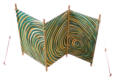 Ripple Windbreak, 4 Poles, seen from above