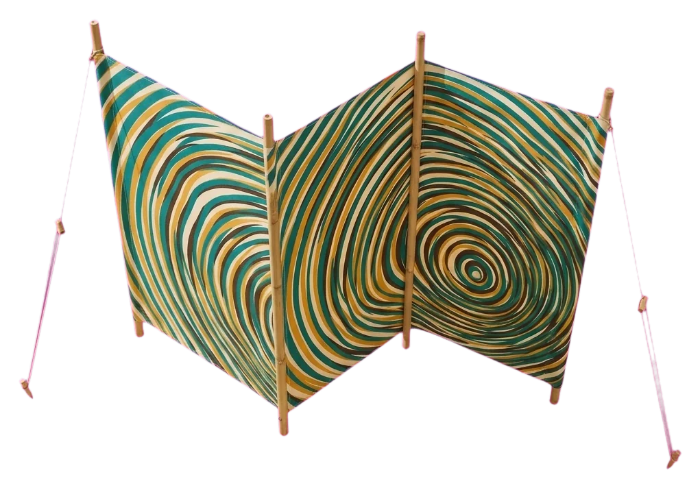 Ripple Windbreak, 4 Poles, seen from above