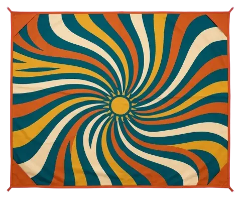 Spiral Beach Blanket, seen from above