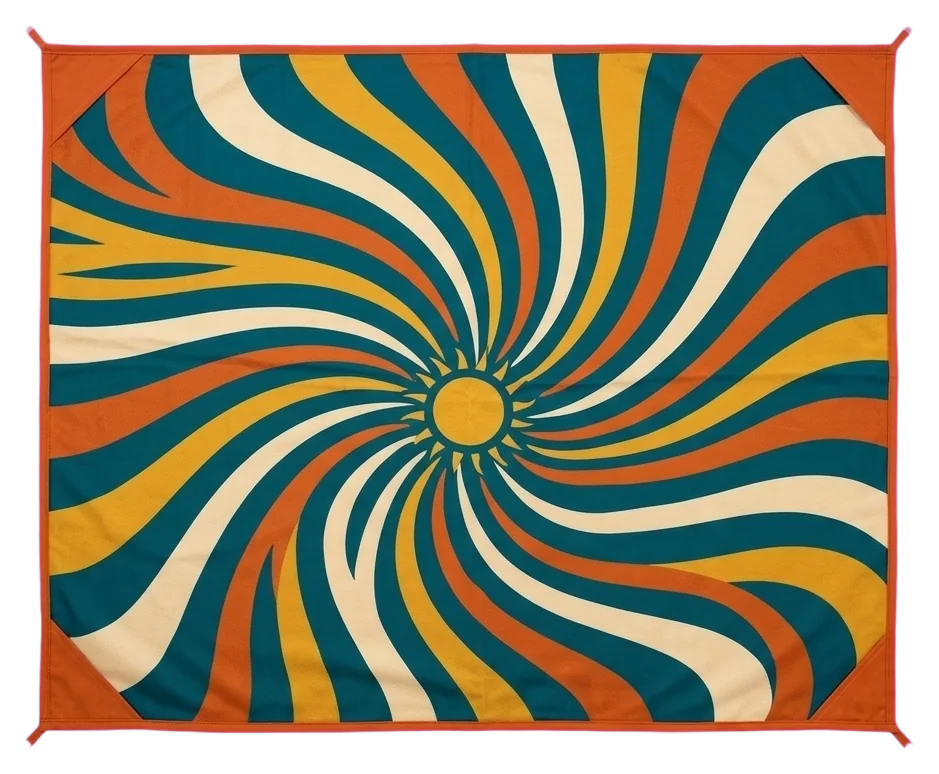 Spiral Beach Blanket, seen from above