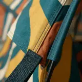 Spiral Dome Beach Tent, close-up of the print and stitching