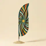 Spiral Feather Flag, studio photo