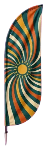 Spiral Feather Flag, seen from above