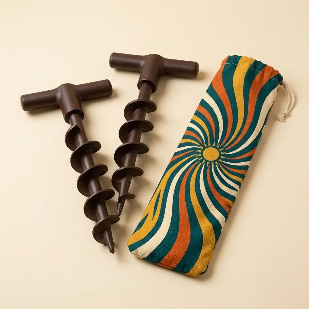Spiral Sand Anchor Pair, studio photo