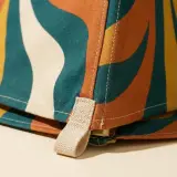 Spiral Tipi Shade, close-up of the print and stitching