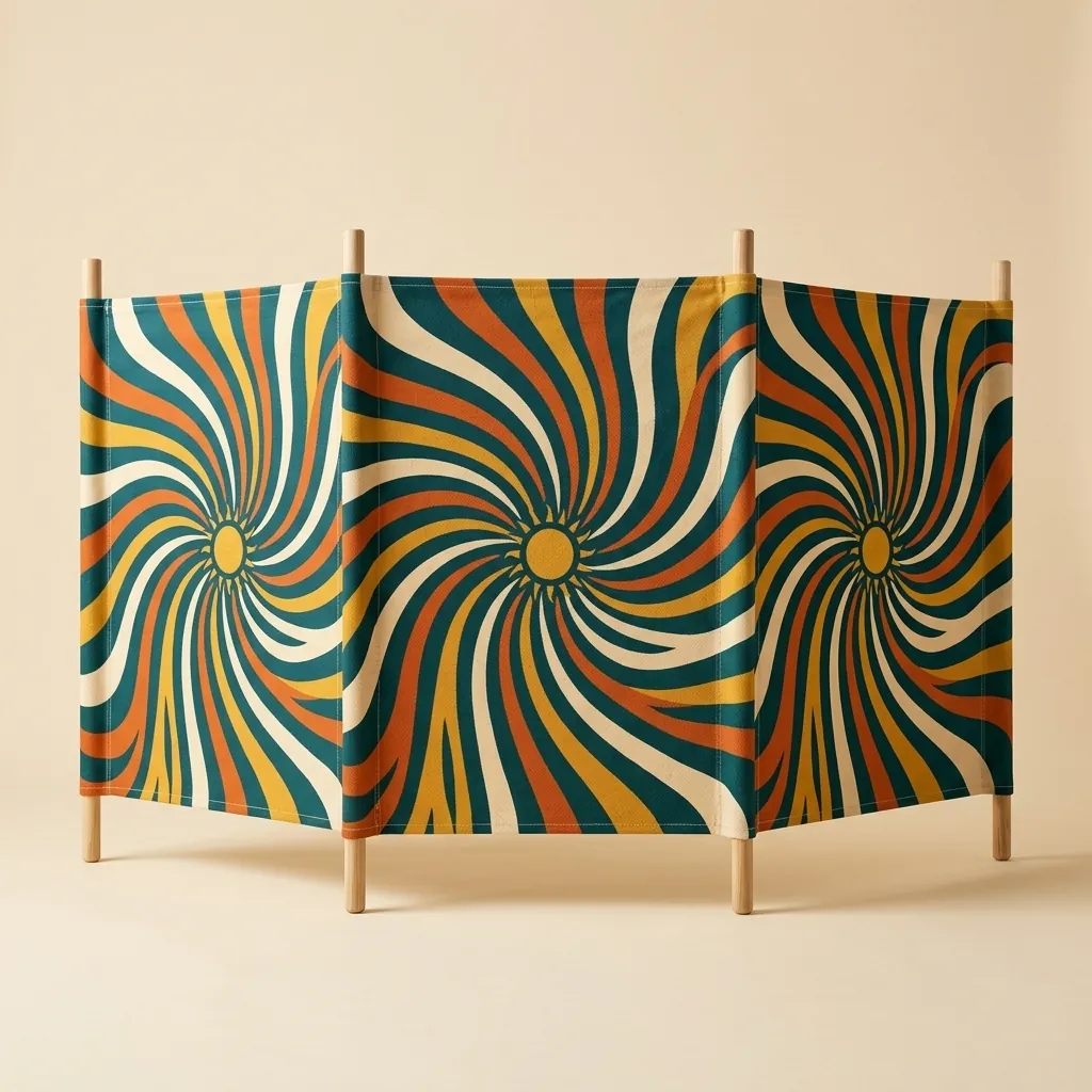 Spiral Windbreak, 4 Poles, studio photo