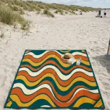 Swell Beach Blanket set up on the beach
