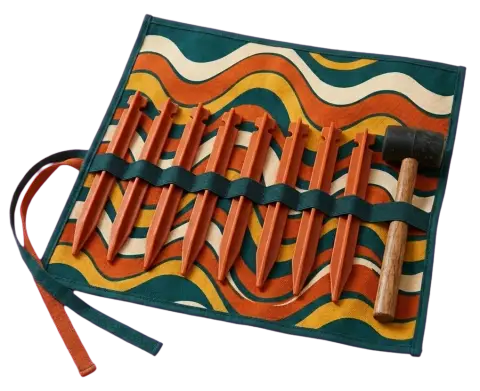 Swell Peg & Mallet Kit, seen from above