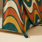 Swell Pop-Up Tent, close-up of the print and stitching