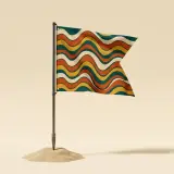 Swell Swallowtail Flag, studio photo
