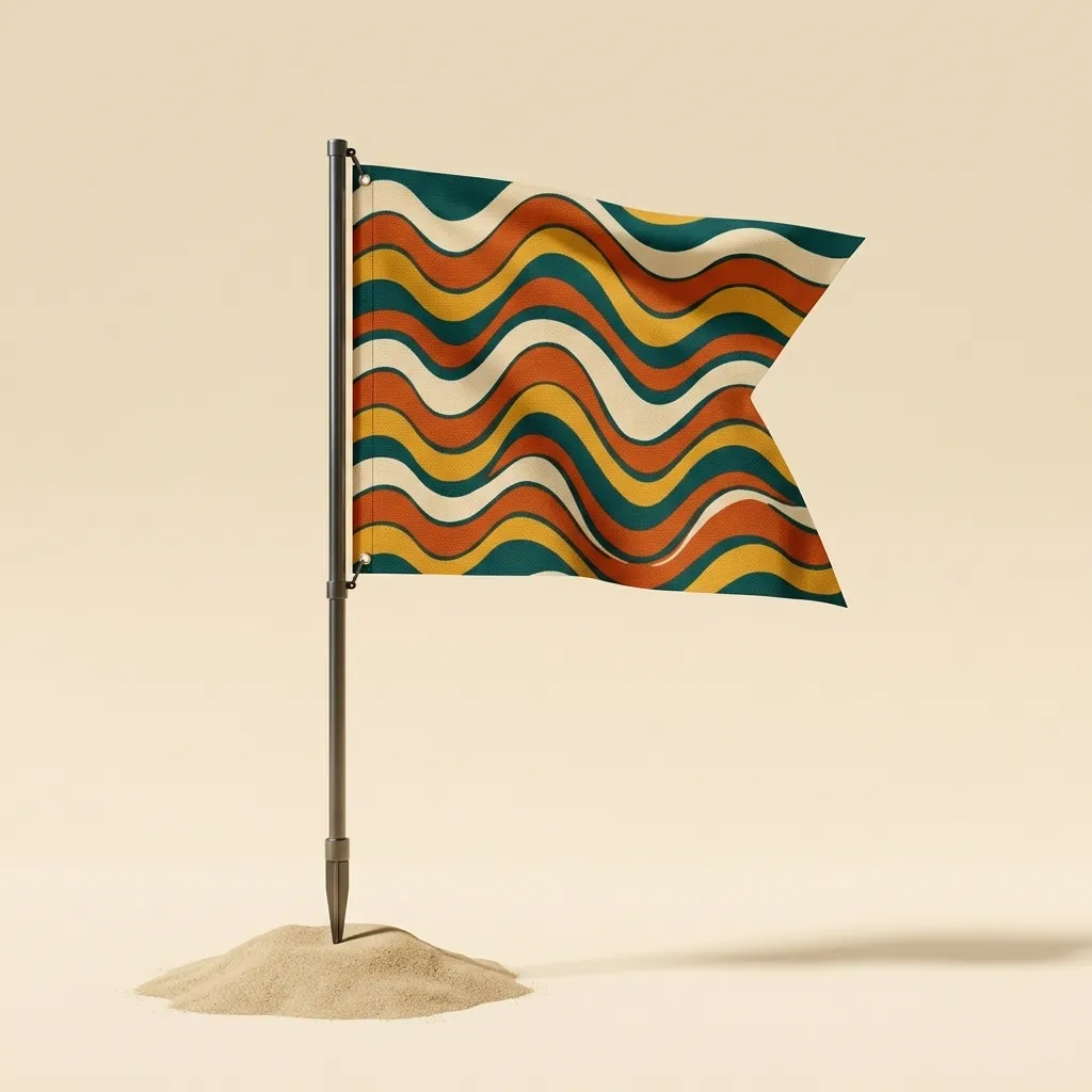 Swell Swallowtail Flag, studio photo