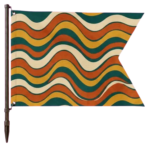 Swell Swallowtail Flag, seen from above