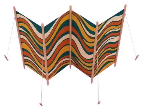 Swell Windbreak, 5 Poles, seen from above