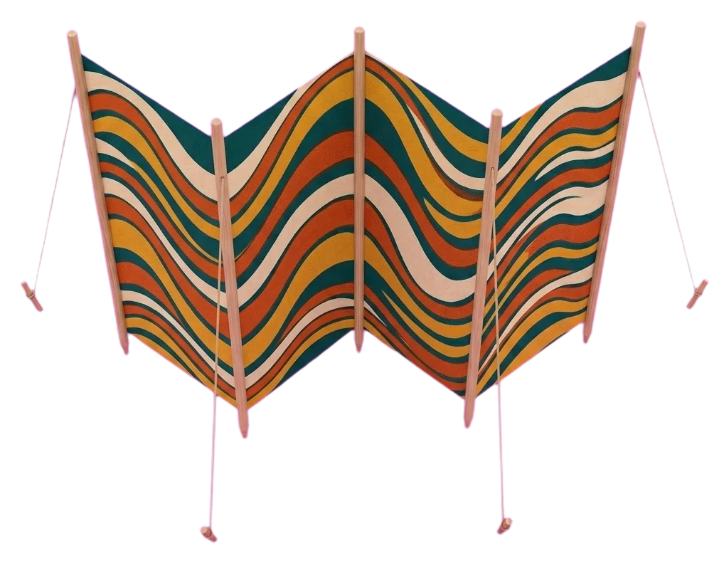 Swell Windbreak, 5 Poles, seen from above