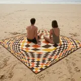 Warp Beach Blanket next to an adult for size