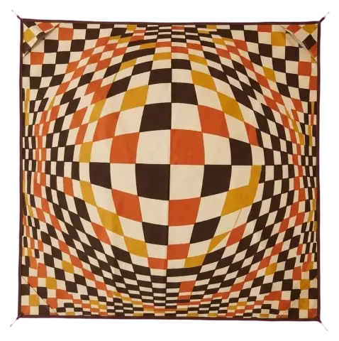Warp Beach Blanket, seen from above