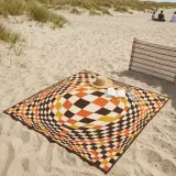 Warp Beach Blanket set up on the beach