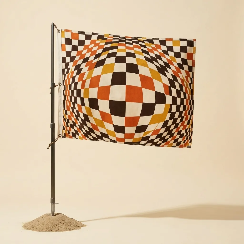 Warp Camp Flag, studio photo