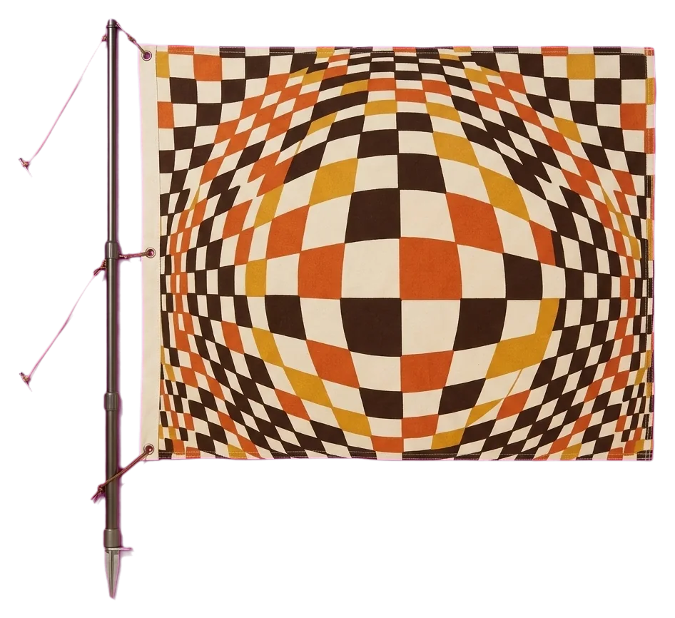 Warp Camp Flag, seen from above